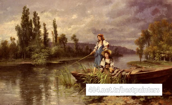 Castiglione_Giuseppe_On_The_River_At_Dusk