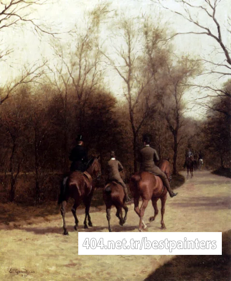 Grandjean_Edmond_Georges_An_Afternoon_Ride_Bois_De_Boulogne