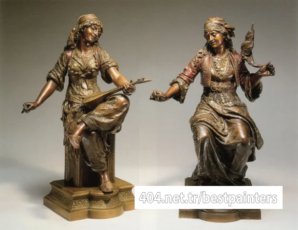 Oriental_Women_A_Pair_Of_Bronzes