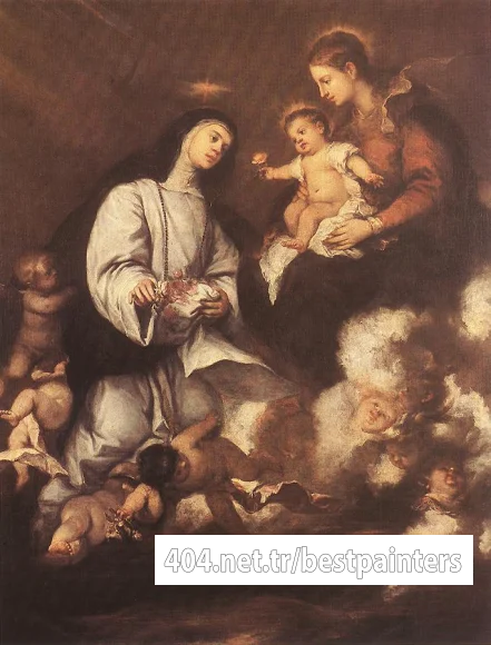 ANTOLINEZ_Jose_St_Rose_Of_Lima_Before_The_Madonna