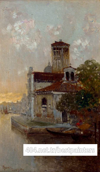 Herrer_Cesar_A_Venetian_Canal_At_Dusk