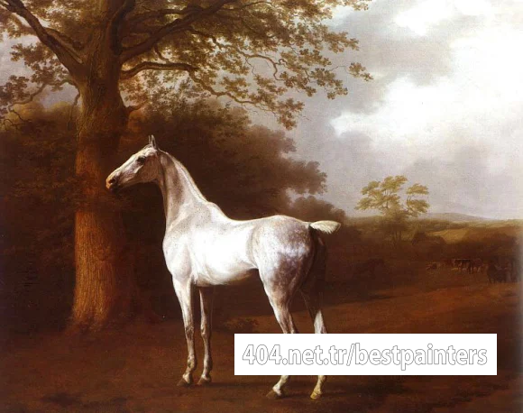 Agasse_Jacques_Laurent_White_Horse_in_Pasture