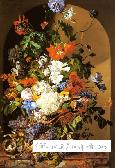 Zinnogger_Leopold_A_Still_Life_With_Flowers_And_Grapes