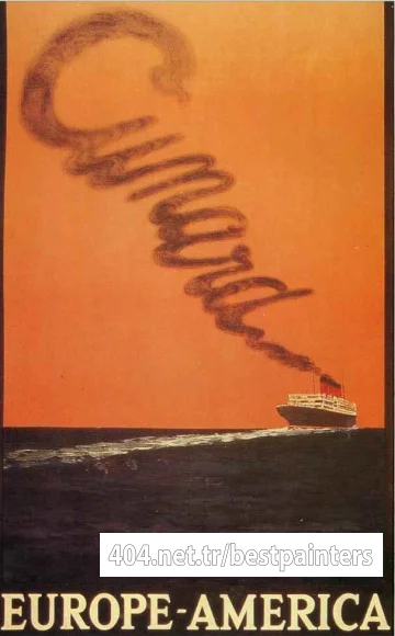 1046CunardLineVintagePoster9x12